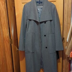 Cole Haan Gray(Blueish Undertone Wool Coat